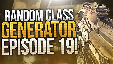 Black Ops 3 - THIS ONE IS SPECIAL.. WEEVIL RANDOM CLASS! RANDOM CLASS GENERATOR #19