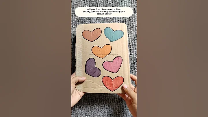 EASY PUZZLE ACTIVITY IDEA FOR KIDS   #finemotorskills #cardboardcraft  #preschooll #montessori