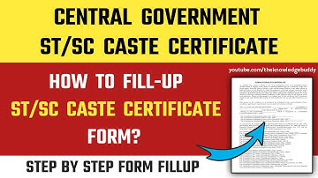 How to Fillup Central ST/SC Caste Certificate Form | SSC Central Caste Certificate Form Kaise bhare