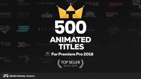 TypoKing | Animated Titles & Kinetic Typography Text (Best Premiere Pro Projects)