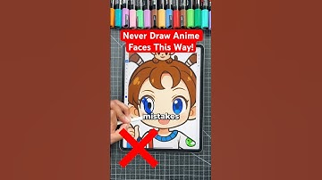 Never Draw Anime Faces This Way! 😡 #art #drawing #howtodraw