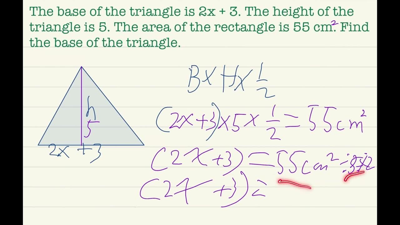 KS2 mathematics Find the base of the triangle YouTube