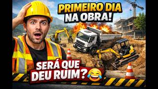 PRIMEIRO DIA NA OBRA! | SERÁ QUE DEU RUIM? 😂 - [ CONSTRUTION SIMULATOR ]