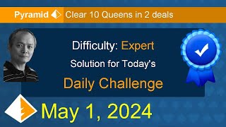 Microsoft Solitaire Collection: Pyramid - Expert - May 1, 2024 screenshot 4