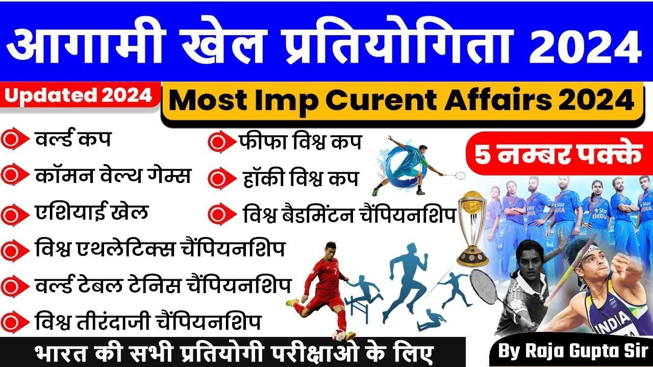 Upcoming Sports Events Current Affairs 2024 |Sport Tournaments |Sport ...