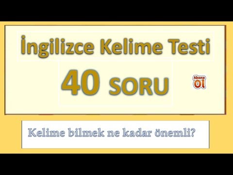 İngilizce 40 soru İngilizce 40 soru
