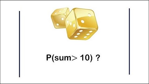 Probability - P(sum greater then 10) When Two Dice are thrown? Statistics