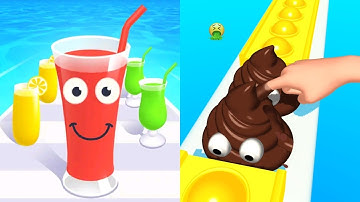 Juice Run Vs Pop Run - All Level SpeedRun Gamplay Walkthrough (Android iOS)