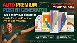Auto Premium Poster Generator | How to Create Random Premium SVG to EPS Vectors for Adobe Stock