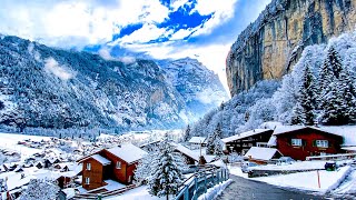 เลาเทอร์บรุนเนนเป็นหมู่บ้านสวิสที่มีมนต์ขลังในฤดูหนาว ❄️️