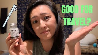 BITE TOOTHPASTE BITS REVIEW | IS IT TRAVEL APPROVED?