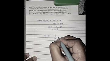 Two particles of masses m and 9m are separated by a... #neettricks #physicstricks #netphysicstricks