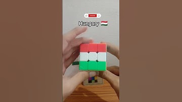 Hungary flag in Rubik