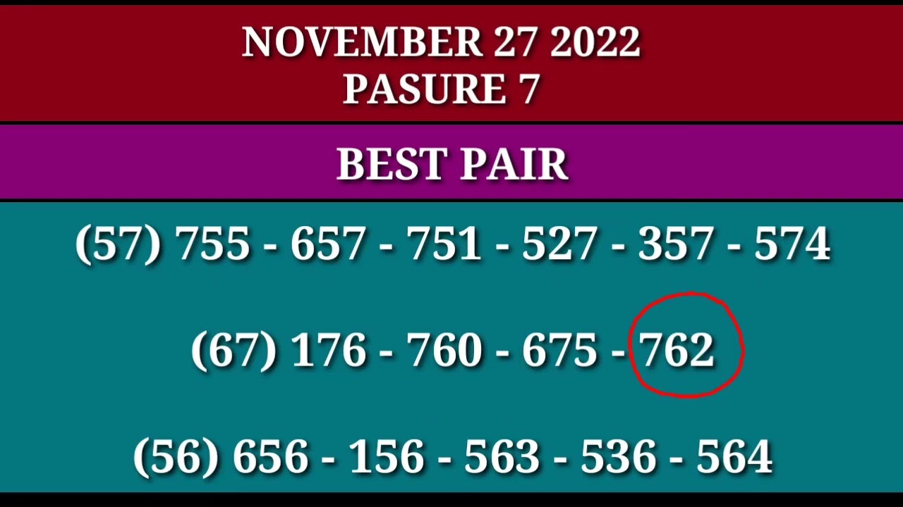 NOVEMBER 27 2022 PASURE 7 BEST PAIR AND COMBI PANOORIN... BASIN PADAUG NASAD TA 😱