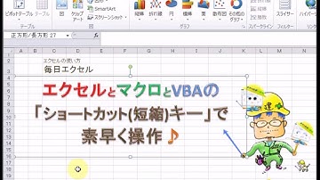 エクセルとマクロとVBAの「ショートカット(短縮)キー」で素早く操作