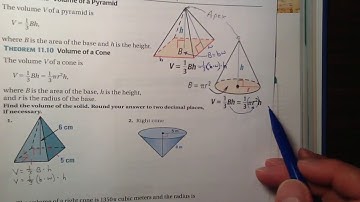11.7 Volume of Pyramids and Cones