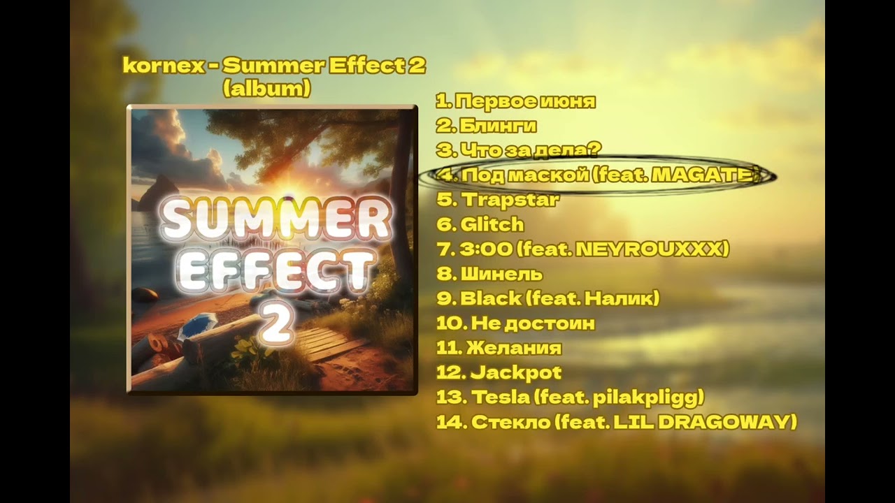 Guarda kornex - SUMMER EFFECT 2 (летний альбом, 2024) su YouTube Guarda kornex - SUMMER EFFECT 2 (летний альбом, 2024) su YouTube