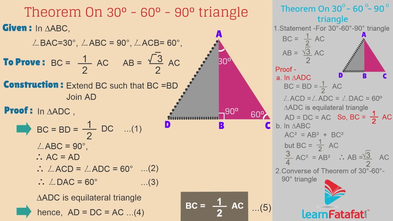 converse of 30 60 90 theorem