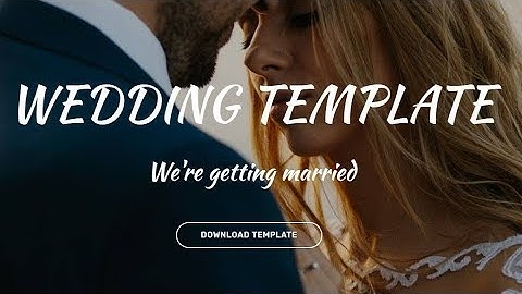 Bootstrap Wedding Template - Free HTML Website Templates