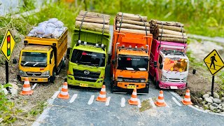 AKSI KE #122 Truk OLENG Muatan Kayu Logging Dump Truk Engkel Hino500 Fuso220ps Tronton Isuzu nmr71 