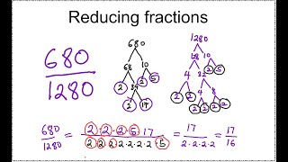 Simplest way to reduce big fractions to their lowest term without using calculator