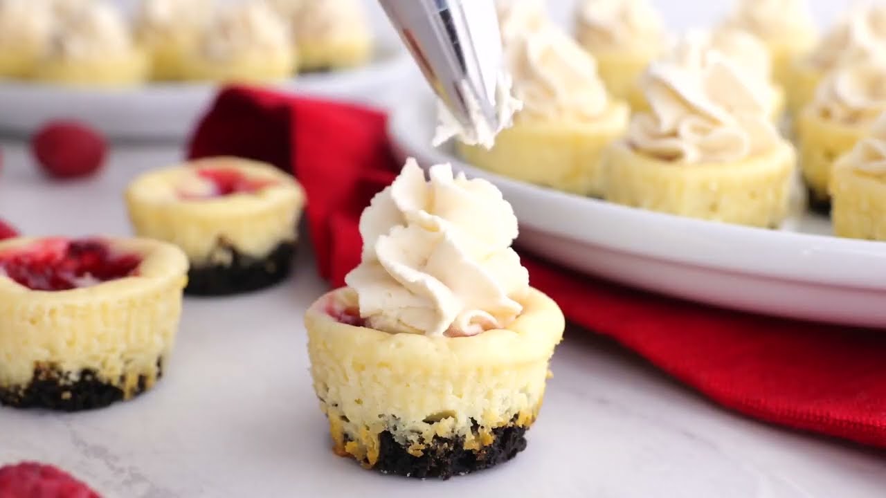 White Chocolate Raspberry Cheesecake Bites