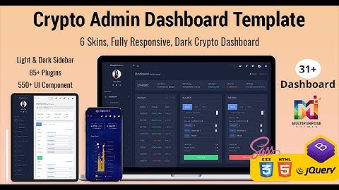 CryptoCurrency Bootstrap Admin Template with Dark RTL Theme