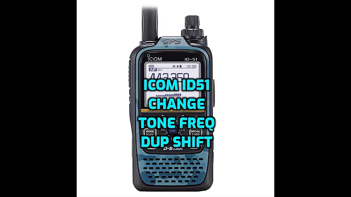 ICOM ID51 PLUS Change - Tone -Duplex- Tone freq - Tone shift offset
