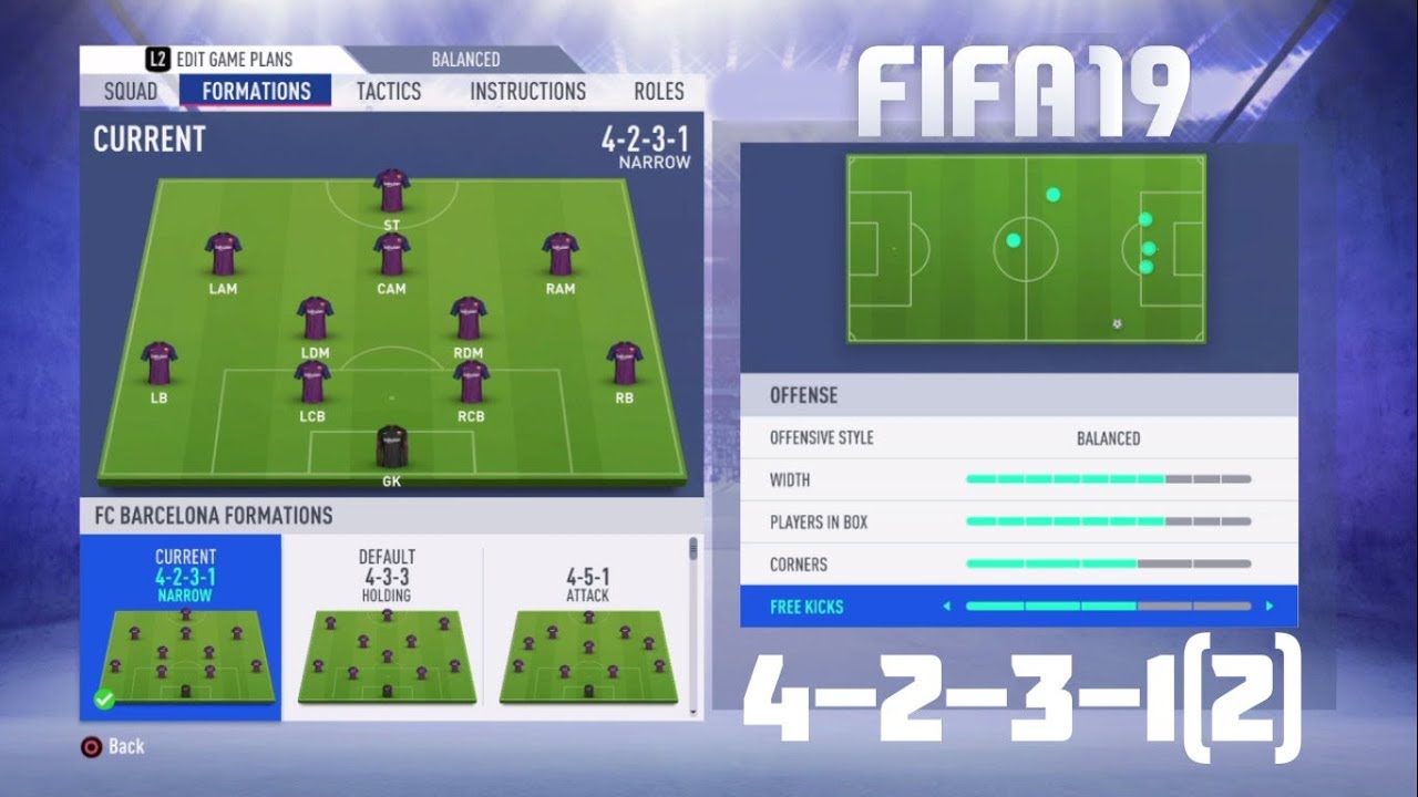 Fifa 19 Best Formation 4 2 3 1 2 Tutorial Best Custom Tactics Instructions More Youtube