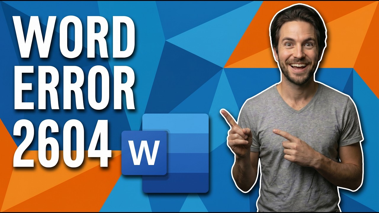 Fix Microsoft Word Error 2604 (Easy Step-By-Step Guide) - YouTube
