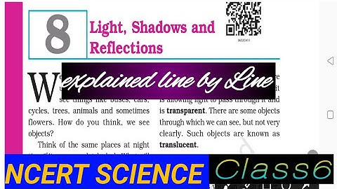 Light shadow and Reflection/chapter 8/class6 science 🔭