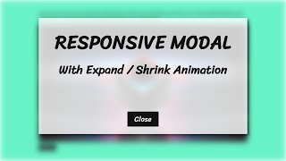 Responsive modal with vanilla JavaScript and CSS