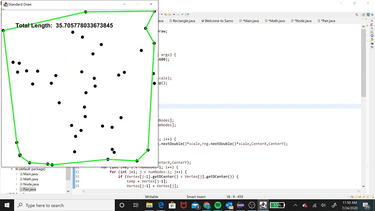 TSP Geometric Algorithm part 2 fast - YouTube