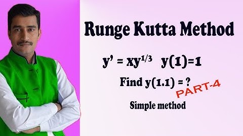 Range Kutta method of fourth order numerical method simple and good example(PART-4)