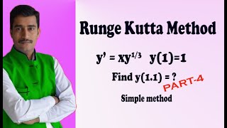 Range Kutta method of fourth order numerical method simple and good example(PART-4)