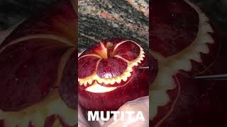 Apple Butterfly Flower | Mutita Edible Art Youtube #shorts #youtubeshorts #apple #art