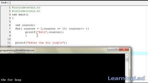 16   C Programming Language Video Tutorials for Beginners   Break Statement with Example