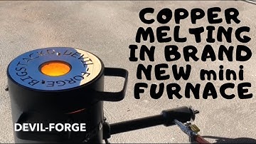 Copper melting in brand-new mini furnace plus set up