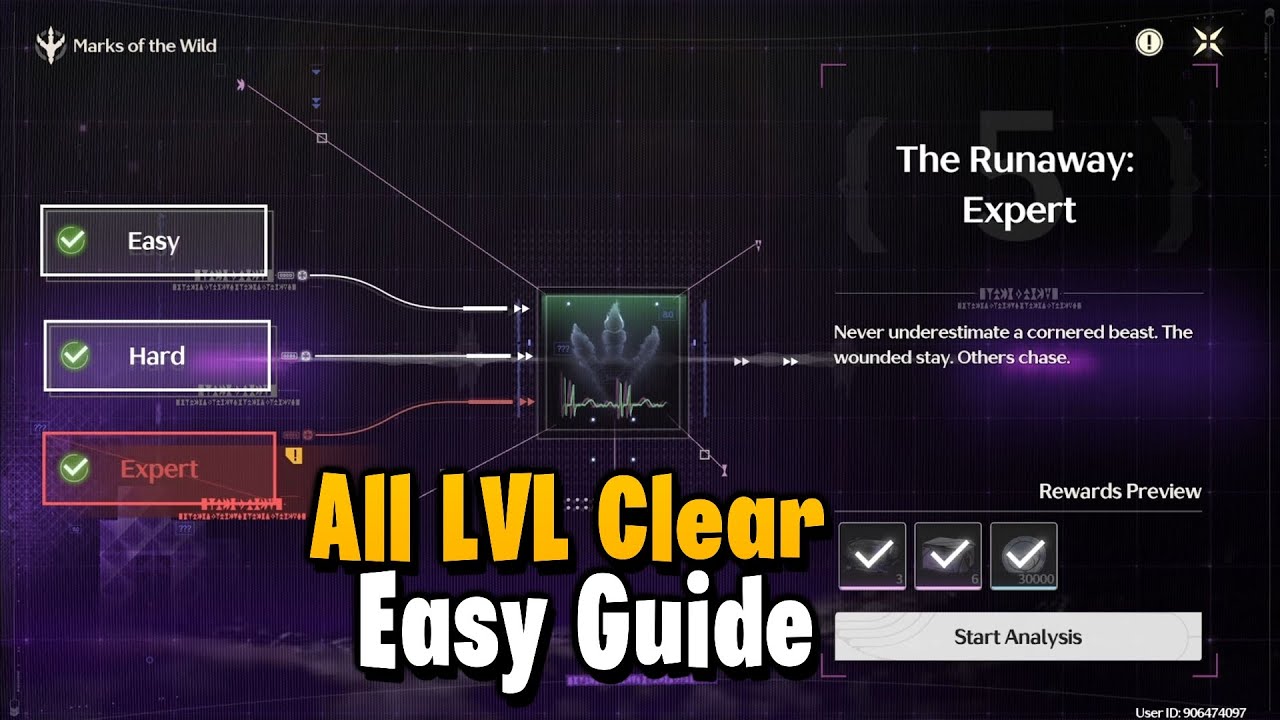 Puzzle 5th :- Marks Of the Wild | The Runaway | All difficulty levels | Wuthering Waves 2.6