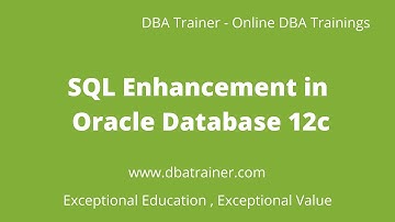 SQL Enhancement in Oracle Database 12c