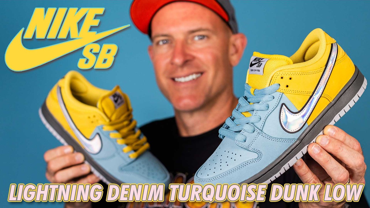 Nike SB Dunk Low “Muni Pass 2” Lightning Denim Turquoise - YouTube
