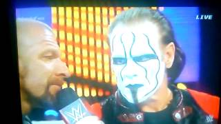 Wwe fastlane sting & Hhh face to face