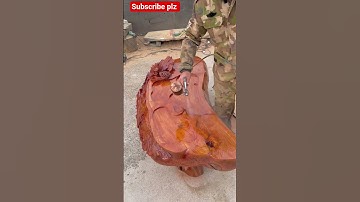 #woodcuttingarts "Elegant Root Carving Tea Table – A Masterpiece of Natural Art 🌿",