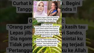 Sebelum Lepas Hijab Olla Ramlan Curhat Ke Dewi Sandra. Begini Tanggapan Dewi Sandra