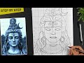 How to draw lord shiva  mahashivratri drawing  shiva drawing outline shiva drawing step by step