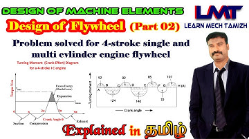 Design of Flywheel-Part 02/Problem solved for 4-stroke single & multi cylinder engine flywheel/Tamil
