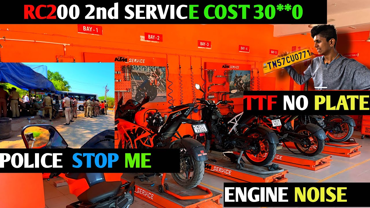 🥰KTM RC 200 SECOND SERVICE and service cost ⁉️😒ENGINE PROBLEM😒 @tamil @mmrider @ktmrc200