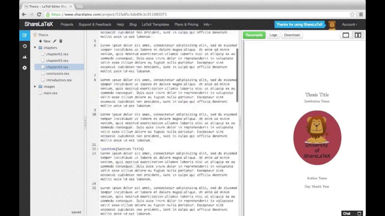 Latex thesis declaration page