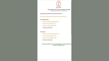 Finally ! 🤩 CMA Inter & Final results declared by ICMAI #CMA #CA #ICMAI