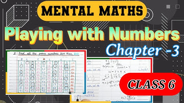 Class 6 Mental Maths chapter 3 Playing With Numbers in Hindi